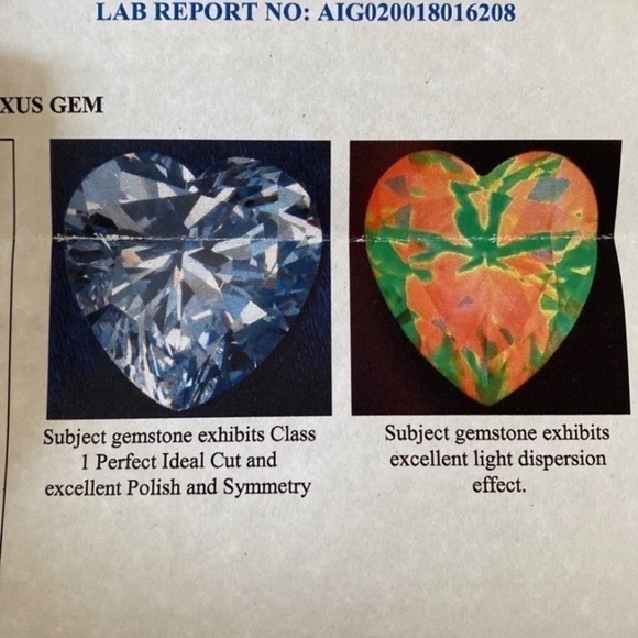 Diamond Nexus Solid 14K Solid Yellow Gold 1.71 carat Heart Pendent - Picture 11 of 11